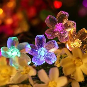 img 3 attached to 🌸 Enchanting Flower String Lights: Cherry Blossom Twinkle Lights for Indoor/Outdoor Décor, with 8 Modes & Memory Function - Perfect for Christmas, Patio, Garden, and Parties