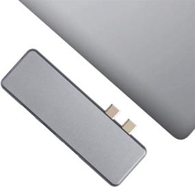 img 4 attached to 🔌 Maxee USB C Hub для MacBook Pro 13' 15'/ Mac Air 2018: 7 в 2 Тип-С алюминиевая стыковка с Thunderbolt 3, 4K HDMI, USB 3.0, порт PD-зарядки, TF/SD карт-ридер