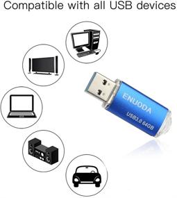 img 1 attached to ENUODA 64ГБ USB флэш-накопитель - 1 шт., флеш-накопитель, палец USB-накопителей, носитель данных, прыжковой USB-накопитель 64ГБ USB 3.0 Drive (Синий)