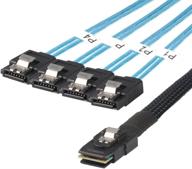 j&d internal mini sas 36 pin sff-8087 to 4 sata 7 pin forward breakout cable - high-speed data transfer, 1.6 feet length logo