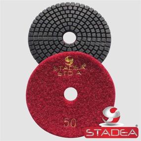 img 2 attached to 💎 STADEA Grit 50 (2 pcs) 5-Inch Diamond Polishing Pads for Wet Grinder - Ideal for Granite, Marble, Concrete, and Stone Polishing