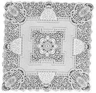 🕊️ white heritage lace canterbury classic table topper, 36x36-inch logo
