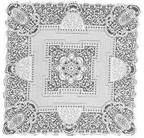 img 4 attached to 🕊️ White Heritage Lace Canterbury Classic Table Topper, 36x36-Inch