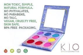 img 2 attached to 🦄 KIO Cosmetics Unicorn Dreamz: Non-toxic Natural Makeup set for Kids - 9 Color Palette with Eyeshadow, Lipgloss & Blush - Perfect Christmas Holiday Gifts for Girls