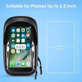 img 1 attached to 📱 AUTOWT Bike Phone Front Frame Bag, Waterproof Bicycle Cellphone Mount Pack Cycling Top Tube Handlebar Bag Sensitive Touch Screen Case for iPhone 7 8 Plus Up to 6.5" (Enhanced Version)