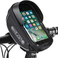 📱 autowt bike phone front frame bag, waterproof bicycle cellphone mount pack cycling top tube handlebar bag sensitive touch screen case for iphone 7 8 plus up to 6.5" (enhanced version) logo