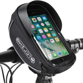 img 4 attached to 📱 AUTOWT Bike Phone Front Frame Bag, Waterproof Bicycle Cellphone Mount Pack Cycling Top Tube Handlebar Bag Sensitive Touch Screen Case for iPhone 7 8 Plus Up to 6.5" (Enhanced Version)