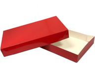 🎁 5-pack of red apparel decorative gift boxes with lids - ideal for clothing and gifts - size: 15x9.5x2 - by magicwater supply logo