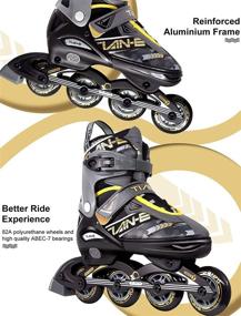 img 1 attached to 🛼 KOVEBBLE Adjustable Inline Skates: Premium Roller Shoes for Kids, Adults, Girls, Boys, Teens, Women, and Men