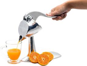 img 2 attached to 🍊 Premium Aluminium Manual Citrus Juicer with Bonus IceScoop - Efficient Hand Press Orange Squeezer for Lemon and Lime Juicing