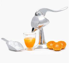 img 1 attached to 🍊 Premium Aluminium Manual Citrus Juicer with Bonus IceScoop - Efficient Hand Press Orange Squeezer for Lemon and Lime Juicing