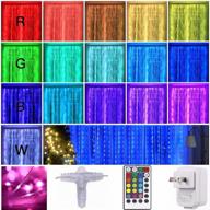 enhance your décor with krislait led curtain lights - color changing rgb hanging fairy 🌟 twinkle lights with remote control for bedroom, window, wall, christmas, wedding, and outdoor events - 250 led logo
