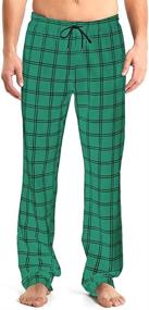 img 4 attached to 🩳 Cool Comfort: Idtswch Inseam Cotton Sleepwear Bottoms for Men - Quality Men's Lounge Pants!