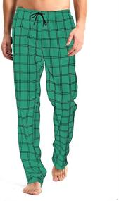 img 1 attached to 🩳 Cool Comfort: Idtswch Inseam Cotton Sleepwear Bottoms for Men - Quality Men's Lounge Pants!