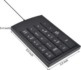 img 2 attached to MythGeek 19-Key Numeric Keypad: Retractable USB Cord, Financial Accounting Number Keyboard for Mac Windows XP Laptop Desktop PC