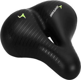 img 4 attached to 🚴 Sportneer Bicycle Seat: Comfortable Memory Foam Padded Bike Saddle for Men and Women, Wide Dual Shock-Absorbing Cushion - Waterproof and Universal Replacement for Mountain/Exercise/Spin Bikes