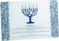🕎 enhance your hanukkah decor with the rite lite glass menorah drip tray - premium tempered chanukah decorations логотип