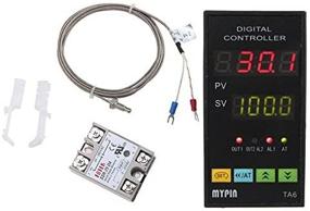 img 4 attached to MYPIN Universal Digital Temperature Controller TA6-SNR with Dual Display, SSR-25DA Relay, and K Type Thermocouple - Accurate to 0.2%, 7 Output Combinations - Ideal for F/C Conversion