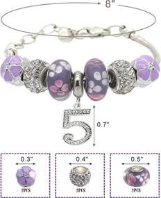 img 1 attached to Подарки на день рождения для девочек: набор ожерелья 🎁 и браслета - коллекция ювелирных изделий на годы.