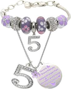 img 4 attached to Подарки на день рождения для девочек: набор ожерелья 🎁 и браслета - коллекция ювелирных изделий на годы.