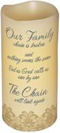 🕯️ abiding light scented flameless candle: bereavement memory 'our family chain', 6"h, 3"diameter - a comforting tribute логотип