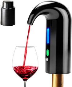 img 4 attached to 🍷 HEYPORK Electric Wine Aerator Decanter with Automatic Dispenser, Filter & Aeration Pourer Spout for Bottles - Red and White Wine Accessories for Enthusiasts, Including Vacuum Wine Stopper (Lucky Black)