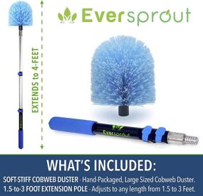 img 3 attached to 🧹 EFFECTIVE EVERSPROUT 3-Stage Aluminum Pole Cobweb Duster Combo: 1.5-to-4 Ft Reach with Soft Bristles, Lightweight, Indoor & Outdoor Use, Hand Packaged