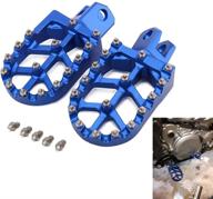 🔵 anxin cnc mx подножки для ног, подножки, педали для suzuki rm125 rm250 rm250z rmx250, dr-z400, dr-z400e, dr-z400s, dr-z400sm & мотоциклов kawasaki klx400r - синий логотип