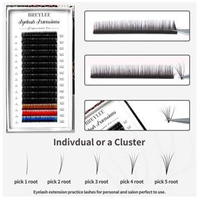 img 2 attached to 👁️ Наращивание ресниц C Curl Полу Постоянные Индивидуальные Ресницы 0.07мм Толщина Легкие Веерные Ресницы 8-15мм Смешанной Длины 15 Рядов Объемные Наращивание Ресниц: Профессиональные Ресурсы для Наращивания Ресниц