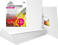 phoenix painting canvas panels 8x10 inch, 12 pack - premium blank white canvas boards for artistic masterpieces in oil, acrylic, and watercolor paints logo