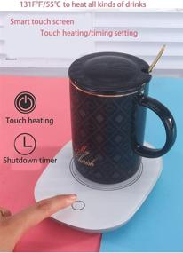 img 3 attached to ☕ White Coffee Cup Warmer with Automatic Shut Off and Touch Screen Switch for Warming up Coffee, Milk, or Water