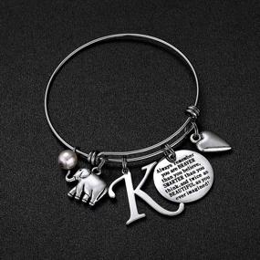 img 2 attached to M MOOHAM Engraved Initial Charm Bracelet for Women Girls - Elephant Llama Pineapple Horse Gifts. Upgrade Your Jewelry Collection with Enchanting Quote Charm Bracelet Gifts.