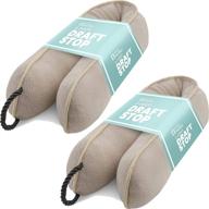 🏠 home intuition 3-feet draft stopper cloth seal weather stop, beige, 2-pack - keep cold drafts at bay logo