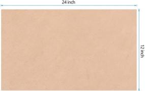 img 2 attached to 🐄 TeeLiy Vegetable Tanned Leather Pre-Cut - 12''x24'' Cowhide Grade A Tooling Leather Hide - Full Grain Vegetable Tan Leather for Tooling, Carving, Dyeing, Embossing - Approx 1.8-2.0MM Thick (4-5 oz per sf)