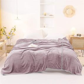 img 3 attached to 🛏️ ielevations 120×120 Inches Blanket 10x10 ft Extra Large Flannel Blanket Ash Gray Oversized King Blanket Soft and Light for Family and Friends