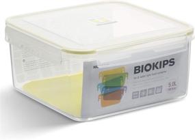 img 2 attached to Komax Biokips Large Food Storage Container: Airtight 169 oz. Cookie Container 🍪 for Chips, Flour, Bulk or Dry Food - Space Saving, Stackable, BPA Free