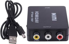 img 1 attached to Преобразователь HDMI в RCA Yeworth - адаптер для видео и аудио высокой четкости 1080P для ПК/PS3/DVD, с поддержкой PAL/NTSC, в комплекте USB-зарядка