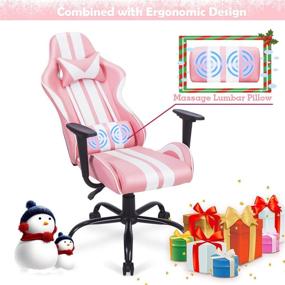 img 2 attached to Get Comfy and Game on with the Ferghana Pink Gaming Chair - The Perfect Christmas Gift for Gamers of All Ages!