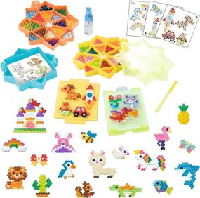 img 3 attached to 🌟 Aquabeads Star Bead Station: Ultimate Arts & Crafts Bead Kit for Kids - 2,000+ Beads, Star Beads, Double Sided Bead Pen Tool