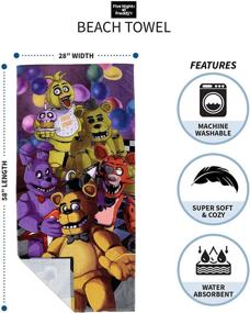 img 1 attached to 🏖️ Five Nights at Freddy's Beach Towel - Franco Kids Cotton, Large Size 58" x 28
