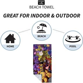 img 2 attached to 🏖️ Five Nights at Freddy's Beach Towel - Franco Kids Cotton, Large Size 58" x 28