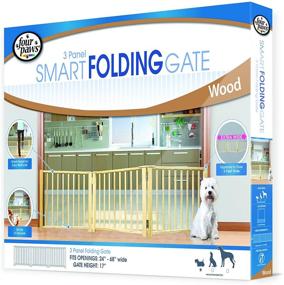 img 1 attached to 🐾 Free-Standing Pet Gate by Four Paws: Walk-Over Convenience for Your Pets