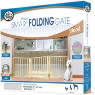 🐾 free-standing pet gate by four paws: walk-over convenience for your pets logo
