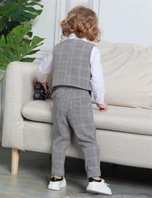 img 1 attached to Stylish Toddler Wedding Gentleman Outfit for Boys - High-Quality Clothing