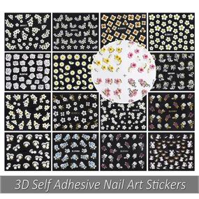 img 1 attached to 💅 Danneasy Butterfly Nail Decals Kit - 30 Self-Adhesive Nail Art Stickers for Women with Bonus Nail File and Wood Cuticle Stick - Manicure Accessories