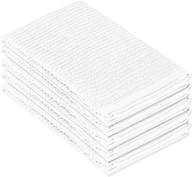 👕 decorrack 5 pack of 100% cotton 16 x 19 inch bar mop towels - ultra absorbent, heavy duty kitchen cleaning white towels (5 pack) logo