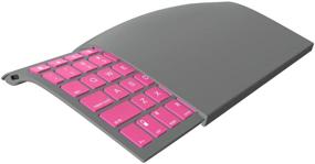 img 2 attached to 🖋️ ZAGGkeys Universal Wireless Keyboard: Seamless Typing for Bluetooth Smartphones and Tablets - Charcoal/Hot Pink