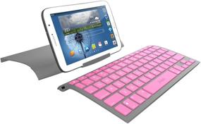 img 4 attached to 🖋️ ZAGGkeys Universal Wireless Keyboard: Seamless Typing for Bluetooth Smartphones and Tablets - Charcoal/Hot Pink