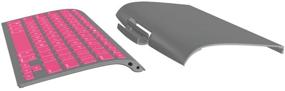 img 1 attached to 🖋️ ZAGGkeys Universal Wireless Keyboard: Seamless Typing for Bluetooth Smartphones and Tablets - Charcoal/Hot Pink