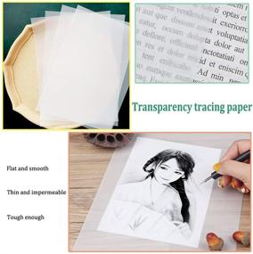 img 1 attached to 400 Pcs A4 Size Translucent Tracing Paper for Artists - Ideal for Pencil, Marker, and Ink Sketching - 8.3 x 11.5 Inch Tracing Pad